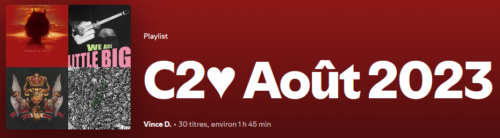 Playlist C2♥ d’Août 2023